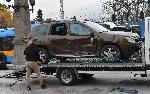 София - катастрофа на Орлов мост - обърнат автомобил