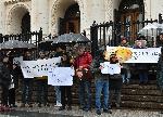 София - Протест на близки на убития Пейо Пеев  - Съдебна палата
