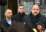 Представители на ГЕРБ-СДС в Столичния общински съвет дават изявление пред община Оборище