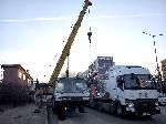 София - Камион с кран - удари пешеходен мост