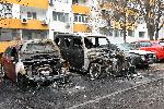 Бургас - изгорели автомобили-умишлен пожар