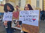 София - Шествие в подкрепа на протестиращите в Сърбия