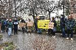 София -  Протест пред Столична община - срещу закриването на нощни автобусни линии