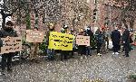 София -  Протест пред Столична община - срещу закриването на нощни автобусни линии