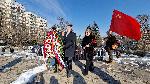 София – Поднасяне на цвета пред паметника-костница в столичния квартал „Лозенец“