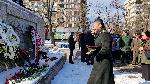 София – Поднасяне на цвета пред паметника-костница в столичния квартал „Лозенец“