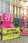 София - Акция на Грийнпийс- розов октопод пред МС