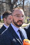 Представители на ГЕРБ-СДС в общинския съвет с изявление пред театър "София"