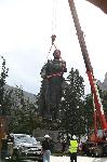 Враца - Демонтаж на паметника на Христо Ботев