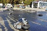 Тежка катастрофа между лек автомобил и мотоциклет на входа на Бургас