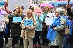 София - Протест на персонала от психиатричните болници пред Министерство на здравеопазването