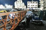 ПОМОРИЕ - Инцидент на пристанището - 50-метров кран съборен от бурния вятър