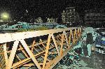 ПОМОРИЕ - Инцидент на пристанището - 50-метров кран съборен от бурния вятър
