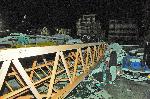 ПОМОРИЕ - Инцидент на пристанището - 50-метров кран съборен от бурния вятър