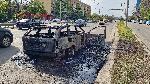 София – Изгорял автомобил на Цариградско шосе