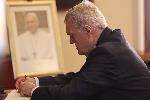 София - Апостолическа нунциатура - съболезнователна знига за папа Франциск