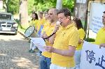 София - Българска Фалун Дафа асоциация с мирен протест пред посолството на Китай
