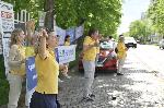 София - Българска Фалун Дафа асоциация с мирен протест пред посолството на Китай