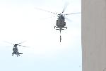 София - Репетиция на военни вертолети - прелитат над центъра