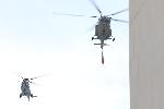 София - Репетиция на военни вертолети - прелитат над центъра