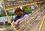 Варна  -Плетачи на плажни чадъри от тръстика /камъш/