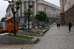 София - Микробус се удари в електрически стълб пред президенството