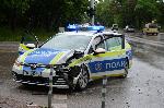 Катастрофа между полицейска кола и лек автомобил в столичния квартал "Надежда"