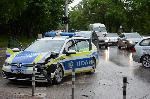 София - Катастрофа между полицейска кола и автомобил