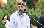 Видин - Скулптора на Кирил и Методий в двора на училище
