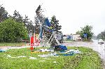 Село Радомирци, Червен бряг - Катастрофа на тежкотоварен автомобил в бензиностанция