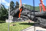 Враца - монтаж на паметника на Христо Ботев