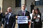 София- протест против еврото пред парламента<br />
<br />
<br />