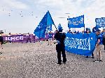 Видин - Служители на АПИ блокират Дунав мост 2