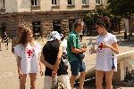 София - Акция на БЧК-раздаване на вода