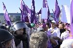 Пловдив - Протест на горски служители - магистрала Тракия