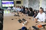 Представители на "Демократична България"  дават брифинг в Столична община с разкрития  за продажба на държавни имоти
