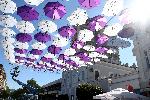 Варна  - Инсталация от чадъри  на пешеходната зона в центъра