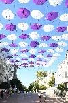 Варна  - Инсталация от чадъри  на пешеходната зона в центъра