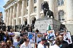 София - Протест в подкрепа на ранените от АТВ-то в Слънчев Бряг