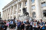 София - Протест в подкрепа на ранените от АТВ-то в Слънчев Бряг