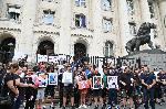 София - Протест в подкрепа на ранените от АТВ-то в Слънчев Бряг