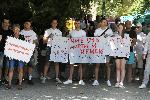 Бургас- Протест в подкрепа на ранените от АТВ-то в Слънчев Бряг