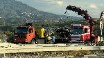 ТИР изгоря напълно на детелината за Дупница