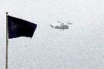 Хеликоптерът Marine 1 с Доналд Тръмп  на път за Уиндзор