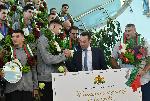 София - Посрещане на волейболния отбор на летището