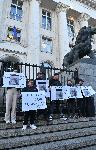 София - Протест пред Съдебната палата - справедлива присъда за убийството на Красимир Цветанов