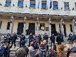 София - Протест срещу еврото и посещението на Кристин Лангард, директор на ЕЦБ