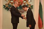София - Президентство - орден "Мадарски конник" за японския посланик Хисаши Мичигами