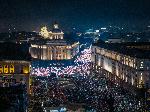 София - Протест с искане за оставка на правителството - 'Оставка! Вън Пеевски и Борисов от властта' - дрон