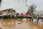 Наводнение край Крумовград, реката заля града